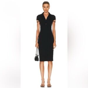 Helmut Lang + Revolve black back cut out dress medium m midi